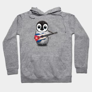 Baby Penguin Playing Cuban Flag Guitar Hoodie